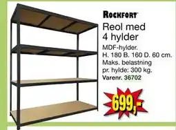 Harald Nyborg Reol med 4 hylder, DKK 699 tilbud