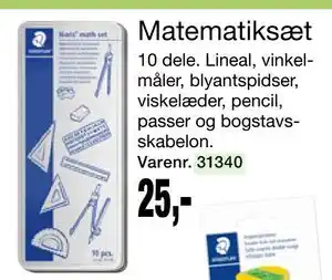 Harald Nyborg Matematiksæt, DKK 25 tilbud