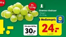 Lidl Grønne vindruer, DKK 30, App-pris tilbud