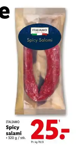 Lidl Spicy salami, DKK 25 tilbud
