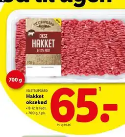 Lidl Hakket oksekød, DKK 65 tilbud