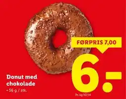 Lidl Donut med chokolade, DKK 6 tilbud
