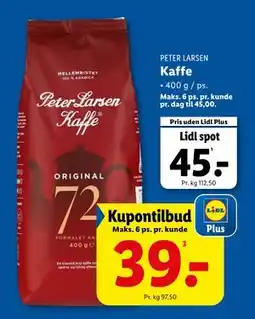 Lidl Kaffe, DKK 45, App-pris tilbud