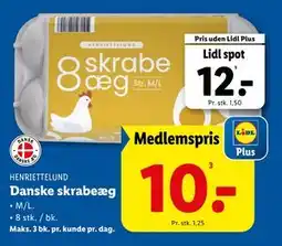 Lidl Danske skrabeæg, DKK 12, App-pris tilbud