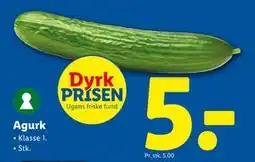 Lidl Agurk, DKK 5 tilbud