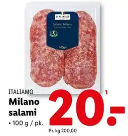 Lidl Milano salami, DKK 20 tilbud