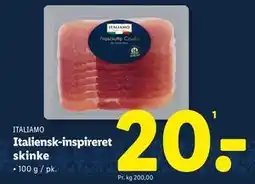Lidl Italiensk-inspireret skinke, DKK 20 tilbud