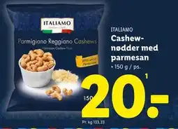 Lidl Cashewnødder med parmesan, DKK 20 tilbud