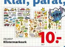 Lidl Klistermærkeark, DKK 10 tilbud