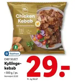 Lidl Kyllingekebab, DKK 29 tilbud
