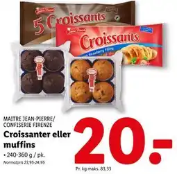 Lidl Croissanter eller muffins, DKK 20 tilbud