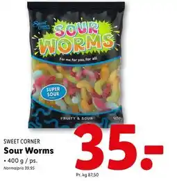 Lidl Sour Worms, DKK 35 tilbud