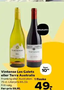 Kvickly Vintense Les Galets eller Terra Australis tilbud