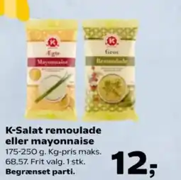 Kvickly K-Salat remoulade eller mayonnaise tilbud