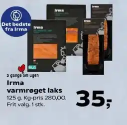 Kvickly Irma varmrøget laks tilbud