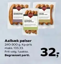Kvickly Aalbæk pølser tilbud