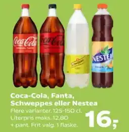 Kvickly Coca-Cola, Fanta, Schweppes eller Nestea tilbud