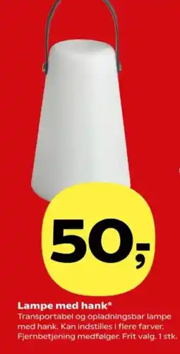 Kvickly Lampe med hank* tilbud