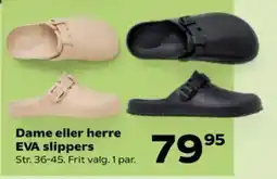 Kvickly Dame eller herre EVA slippers tilbud