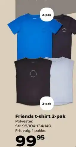 Kvickly Friends t-shirt 2-pak tilbud