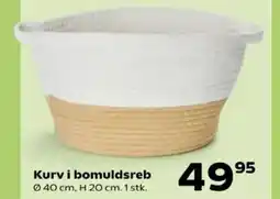 Kvickly Kurv i bomuldsreb tilbud