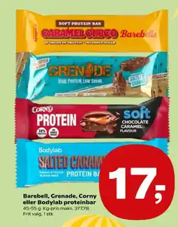 Kvickly Barebell, Grenade, Corny eller Bodylab proteinbar tilbud
