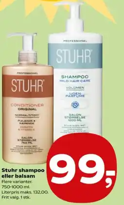 Kvickly Stuhr shampoo eller balsam tilbud