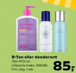 Kvickly B-Tan eller deodorant tilbud