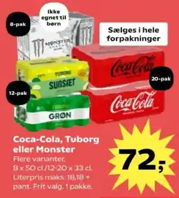 Kvickly Coca-Cola, Tuborg eller Monster tilbud