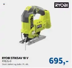 Davidsen RYOBI STIKSAV 18 V R18JS-0 tilbud