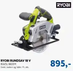 Davidsen RYOBI RUNDSAV 18 V tilbud