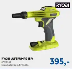 Davidsen RYOBI LUFTPUMPE 18 V tilbud