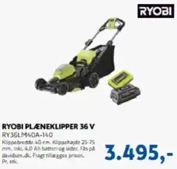 Davidsen RYOBI PLENEKLIPPER 36 V tilbud