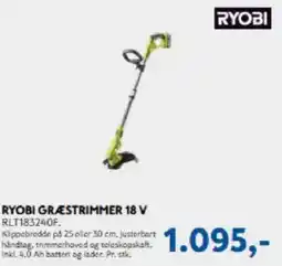 Davidsen RYOBI GRÆSTRIMMER 18 V RLT183240F. tilbud