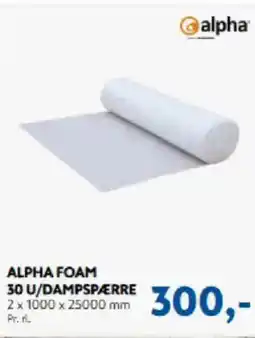 Davidsen ALPHA FOAM 30 U/DAMPSPÆRRE tilbud