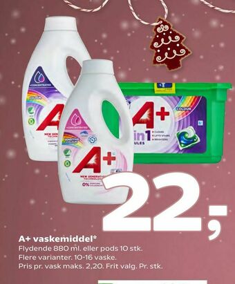Coop 365 A+ vaskemiddel tilbud
