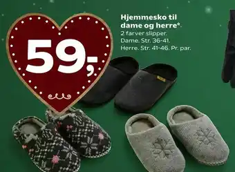 Hjemmesko til dame og herre