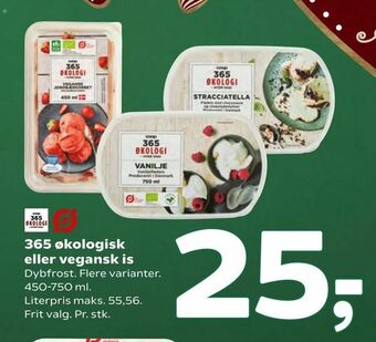 Coop 365 365 økologisk eller vegansk is tilbud