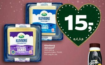 Coop 365 Klovborg skiveost tilbud