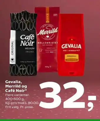Coop 365 Gevalia, Merrild og Café Noir tilbud