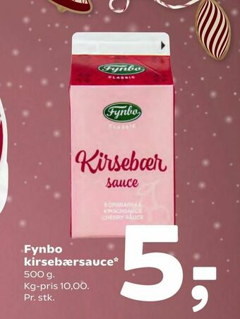 Coop 365 Fynbo kirsebærsauce tilbud