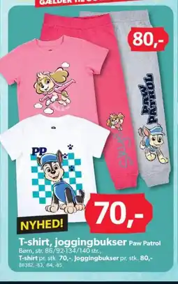 BigDollar T-shirt, joggingbukser Paw Patrol tilbud