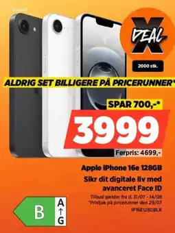 Power Apple iPhone 16e 128GB Sikr dit digitale liv med avanceret Face ID tilbud
