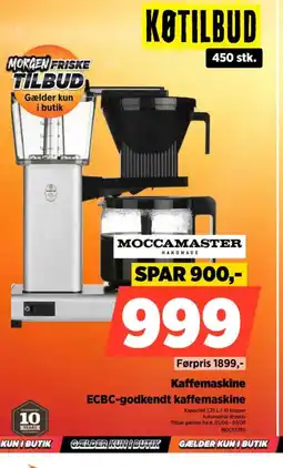 Power Kaffemaskine ECBC-godkendt kaffemaskine tilbud