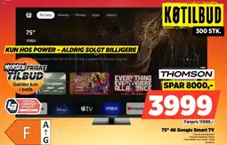 Power THOMSON 75" 4K Google Smart TV tilbud
