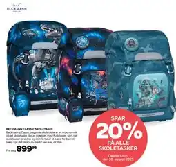 Bog & idé 20% SPAR PÅ ALLE SKOLETASKER tilbud