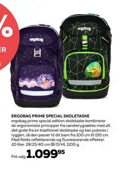Bog & idé ERGOBAG PRIME SPECIAL SKOLETASKE, DKK 1099.95 tilbud