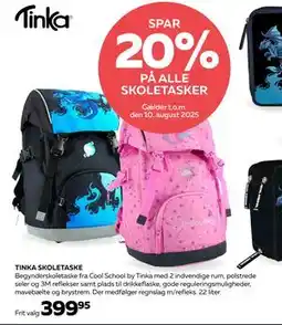 Bog & idé TINKA SKOLETASKE, DKK 399.95 tilbud