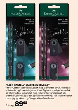 Bog & idé FABER-CASTELL SPARKLE SKRIVESÆT, DKK 89.95 tilbud