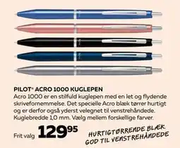 Bog & idé PILOT ACRO 1000 KUGLEPEN, DKK 129.95 tilbud